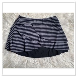 Title Nine Power Mesh Skort Gray Black Small